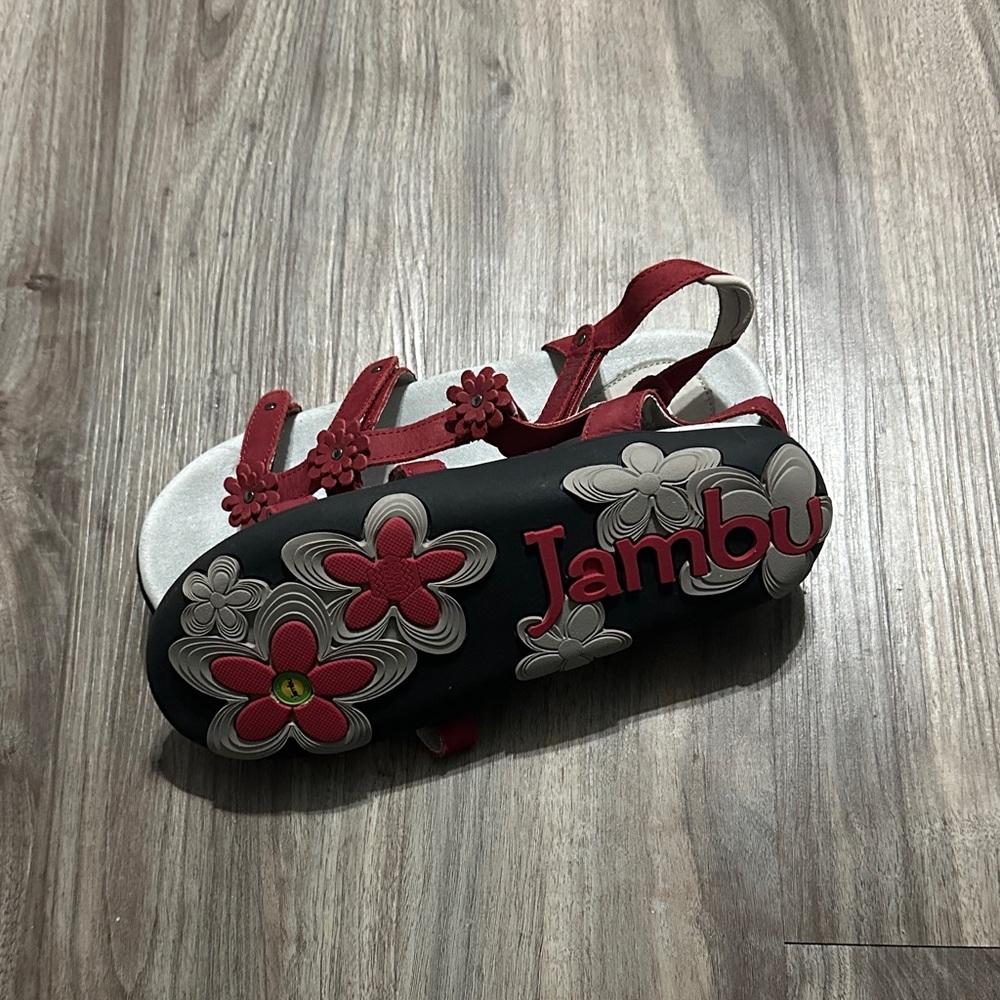 Jambu Women's Red Floral Sandals - Picture 9 of 10